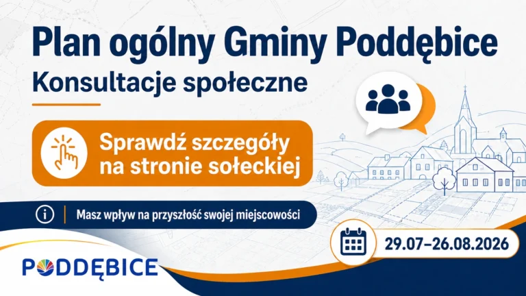 🏡 Plan ogólny Gminy Poddębice – sprawdź, co zaplanowano dla Twojej działki